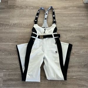 Sweaty Betty Astro softshell ski pants / salopettes in white
